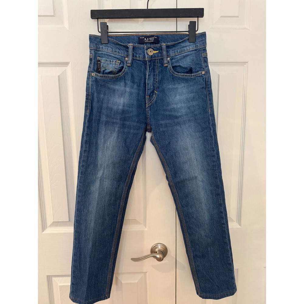 Armani Jeans Womens Medium Wash Straight Leg Denim Jeans Blue Size 29